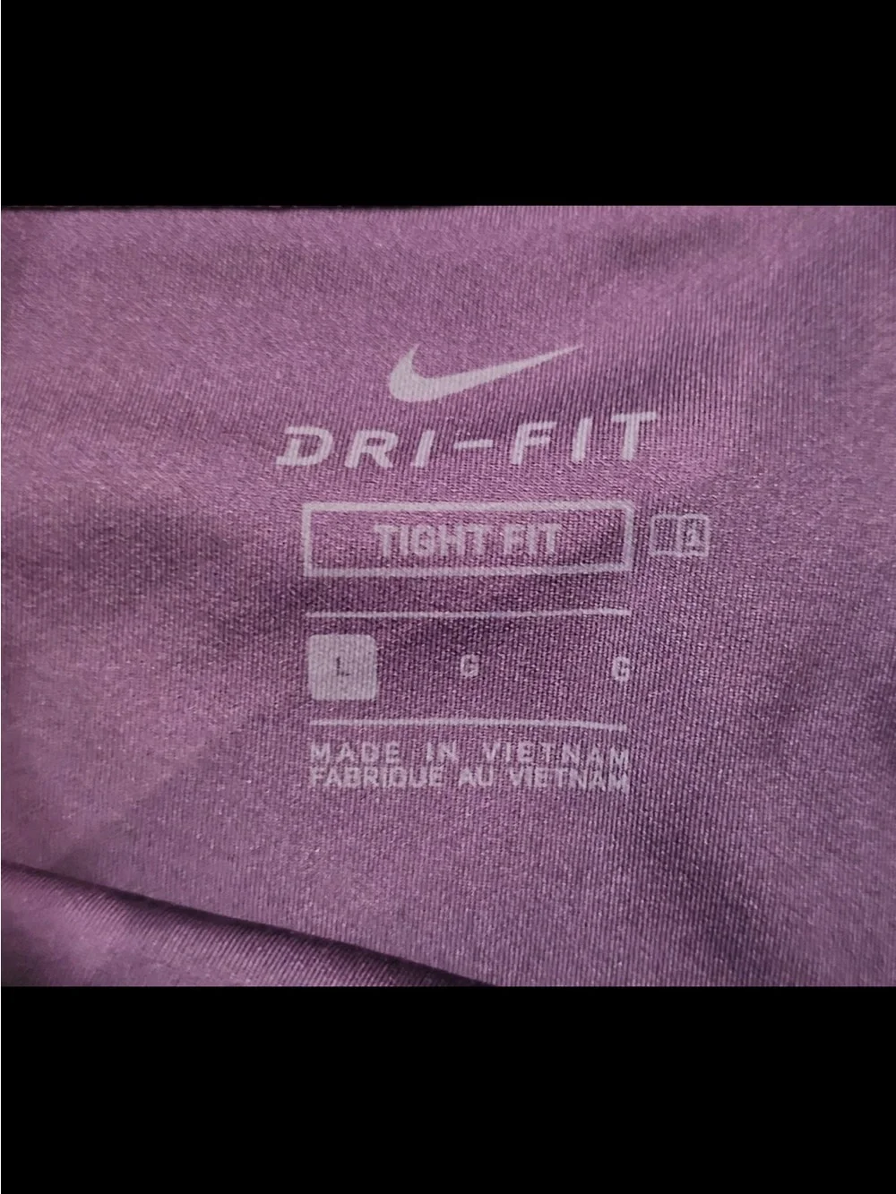 Nike Girls' Deep Purple Leggings with Geometric Side Panels